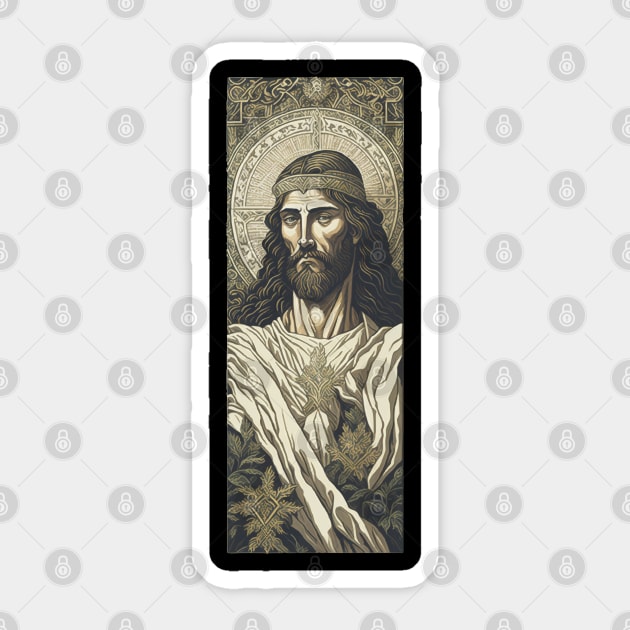 Jesus Christ Vintage style Sticker by SARKAR3.0